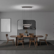 Handgemaakte luxe LED-hanglamp in zwart en zandkleurig design
