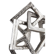 Nexus of strength silver aluminium sculpture