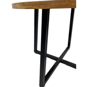 Handgemaakte luxe ronde salontafel met ambachtelijk metalen frame