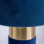 Handcrafted Gold & Blue Table Lamp – A Touch of Timeless Elegance