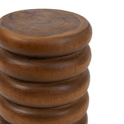 Umiko spiral teak stool