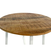 Handgemaakte luxe ronde salontafel met ambachtelijk metalen frame