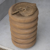 Umiko spiral teak stool