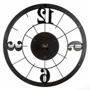 Presage black metal wall clock