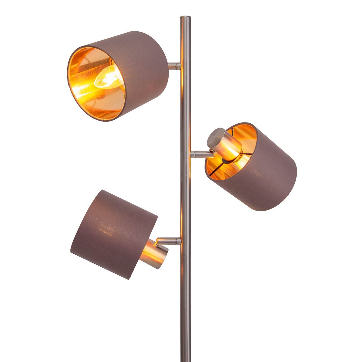 Handgemaakte luxe metalen staande lamp met ambachtelijke stoffen kappen