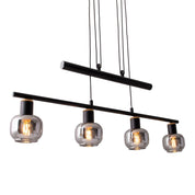 Handgemaakte luxe hanglamp in hoogwaardig rookglasontwerp