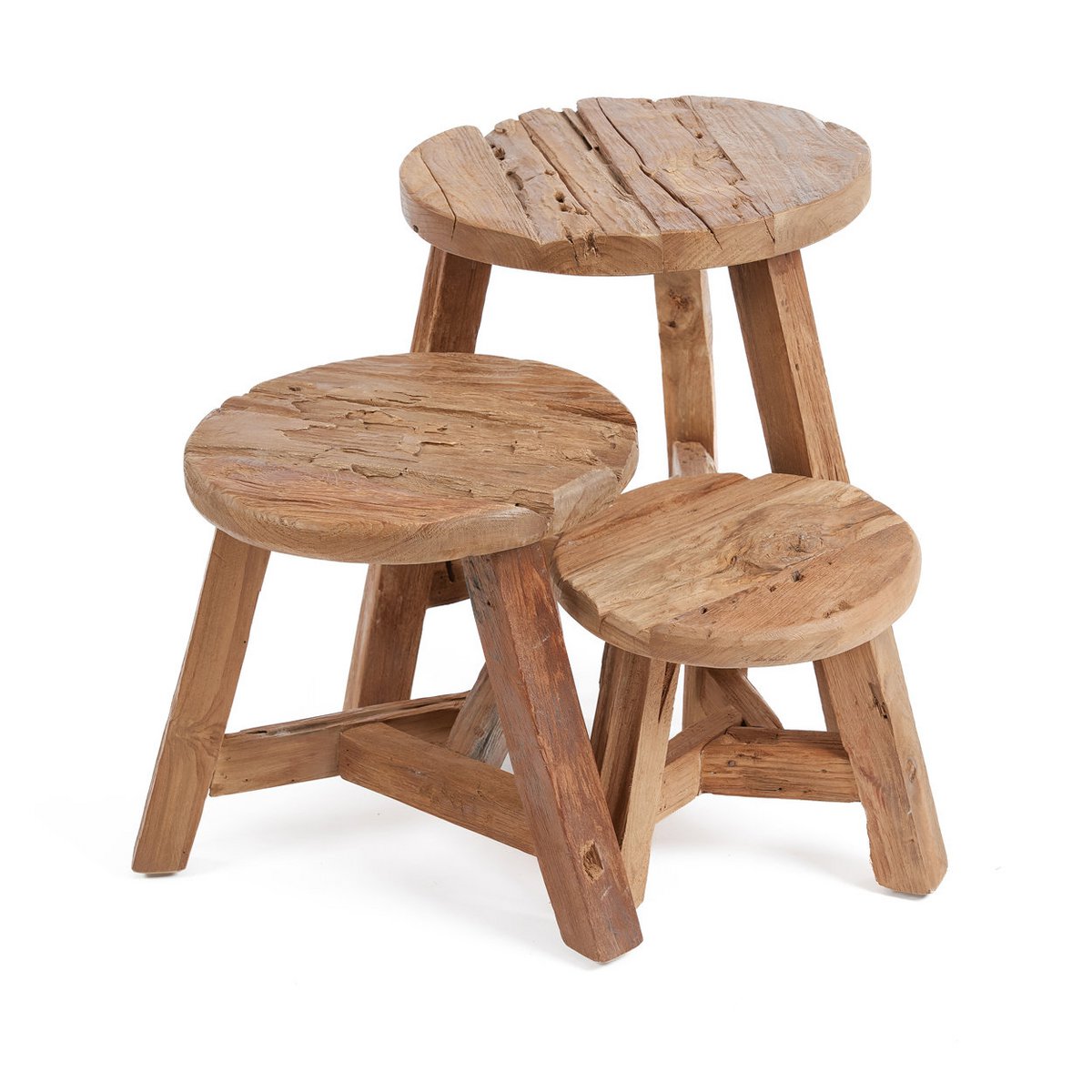 Yatai reclaimed teak stool – medium