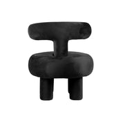 Abrazo velvet armchair black