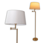 Tijdloze Artisan staande lamp met hoogwaardige matte messing afwerking