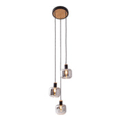 Handmade Black Metal and Glass Ceiling Lamp - Timeless Design