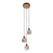 Handmade Black Metal and Glass Ceiling Lamp - Timeless Design