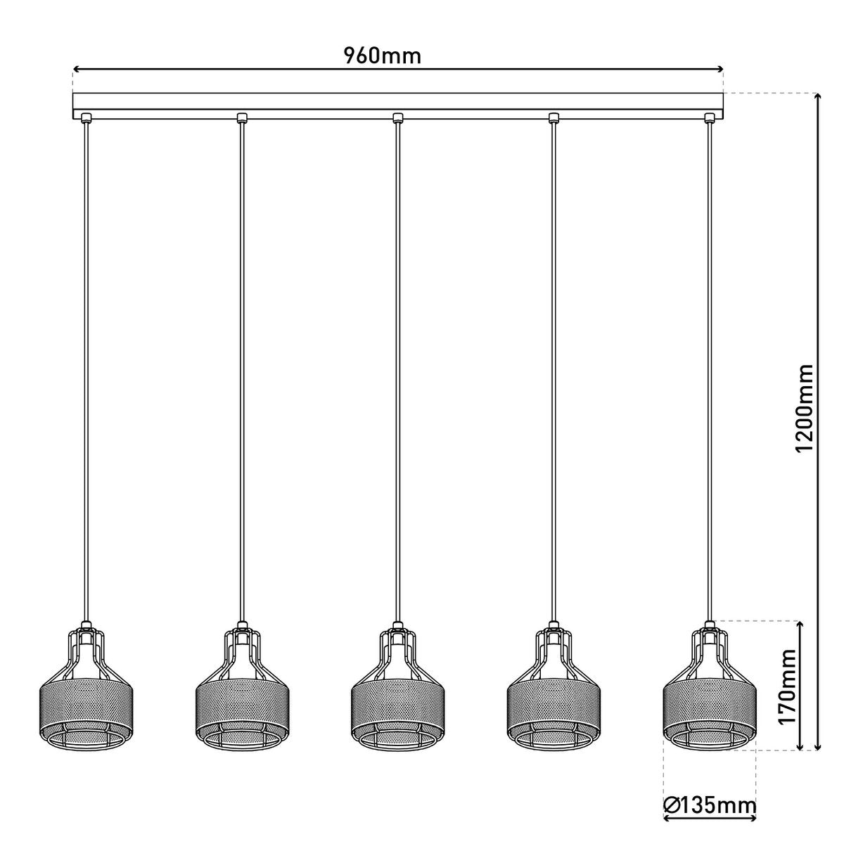 Tijdloze Artisan hanglamp in luxe zwart en goud design