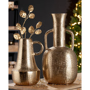 Bloom of prosperity gold aluminium vase