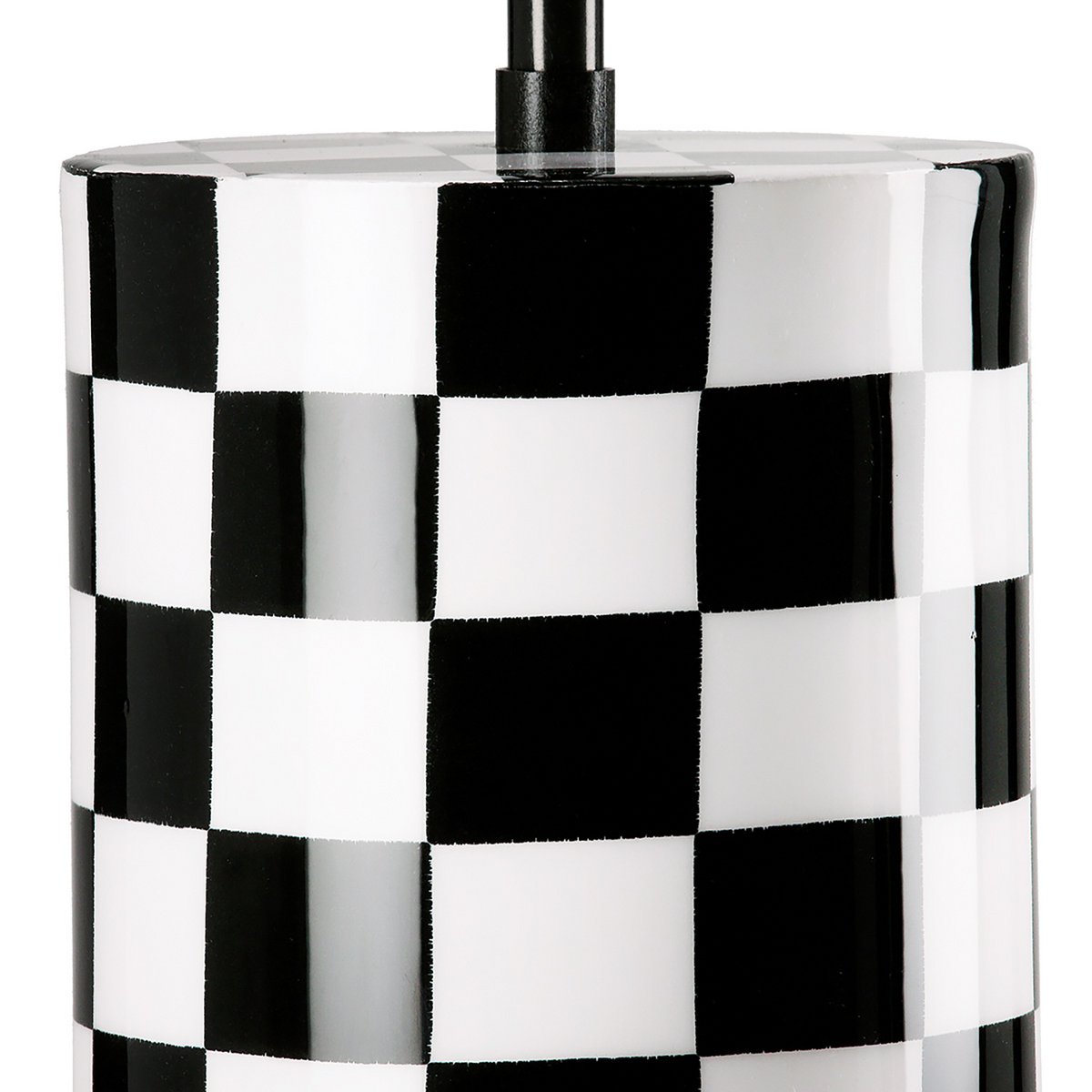Checkers black iron table lamp