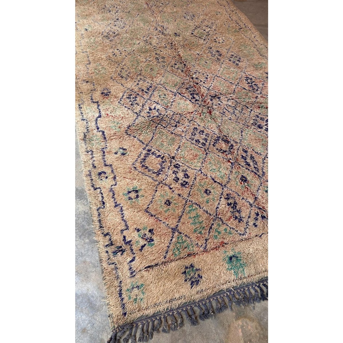 Handcrafted Moroccan Berber Carpet in Premium Wool, 180x363 cm