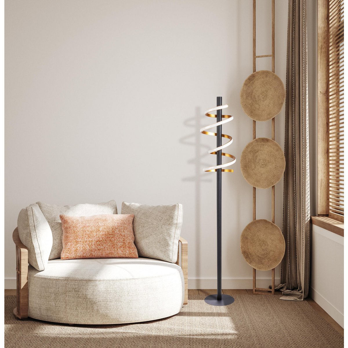 Tijdloze handgemaakte LED-vloerlamp - Luxe ambachtelijk ontwerp