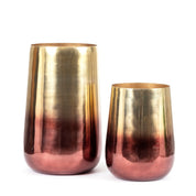Handcrafted Two Tone Brass Planter - Timeless Artisan Design