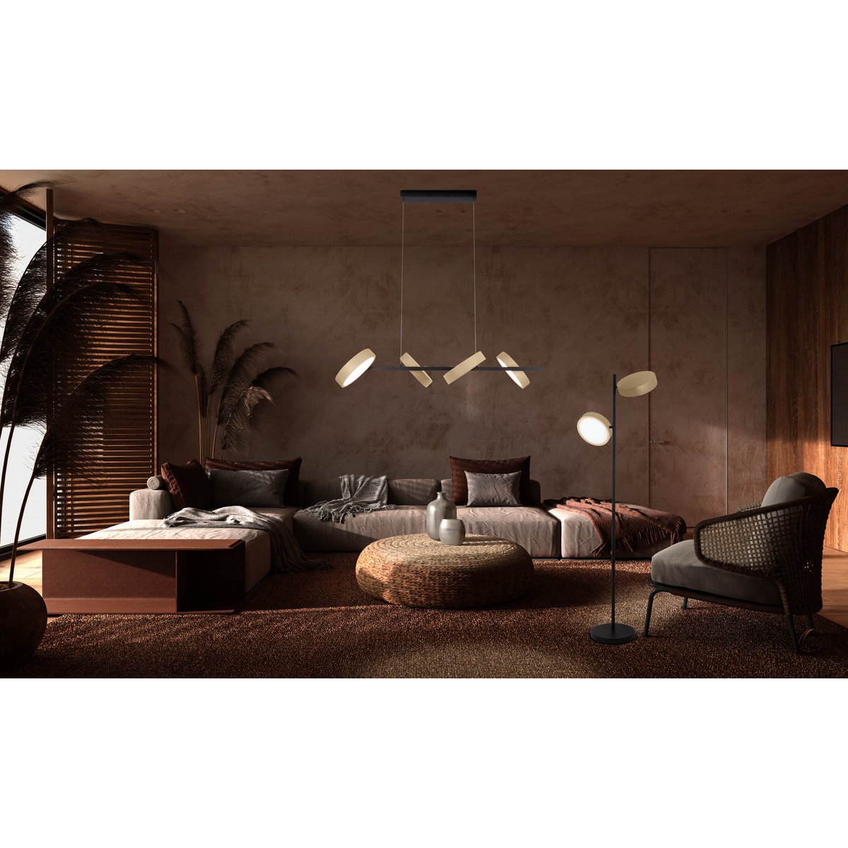 Tijdloze handgemaakte LED-vloerlamp Tessa met natuurlijk design