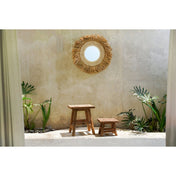 Yoke reclaimed teak stool – small