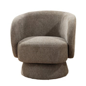 Rotunda upholstered swivel chair grey