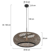 Kairo beech/black bamboo pendant lamp