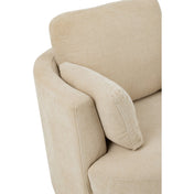 Chélu Luxe Swivel Armchair – Beige Textile & Wood