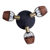 Luxury Handmade Artisan Ceiling Rondel in Black and Gold