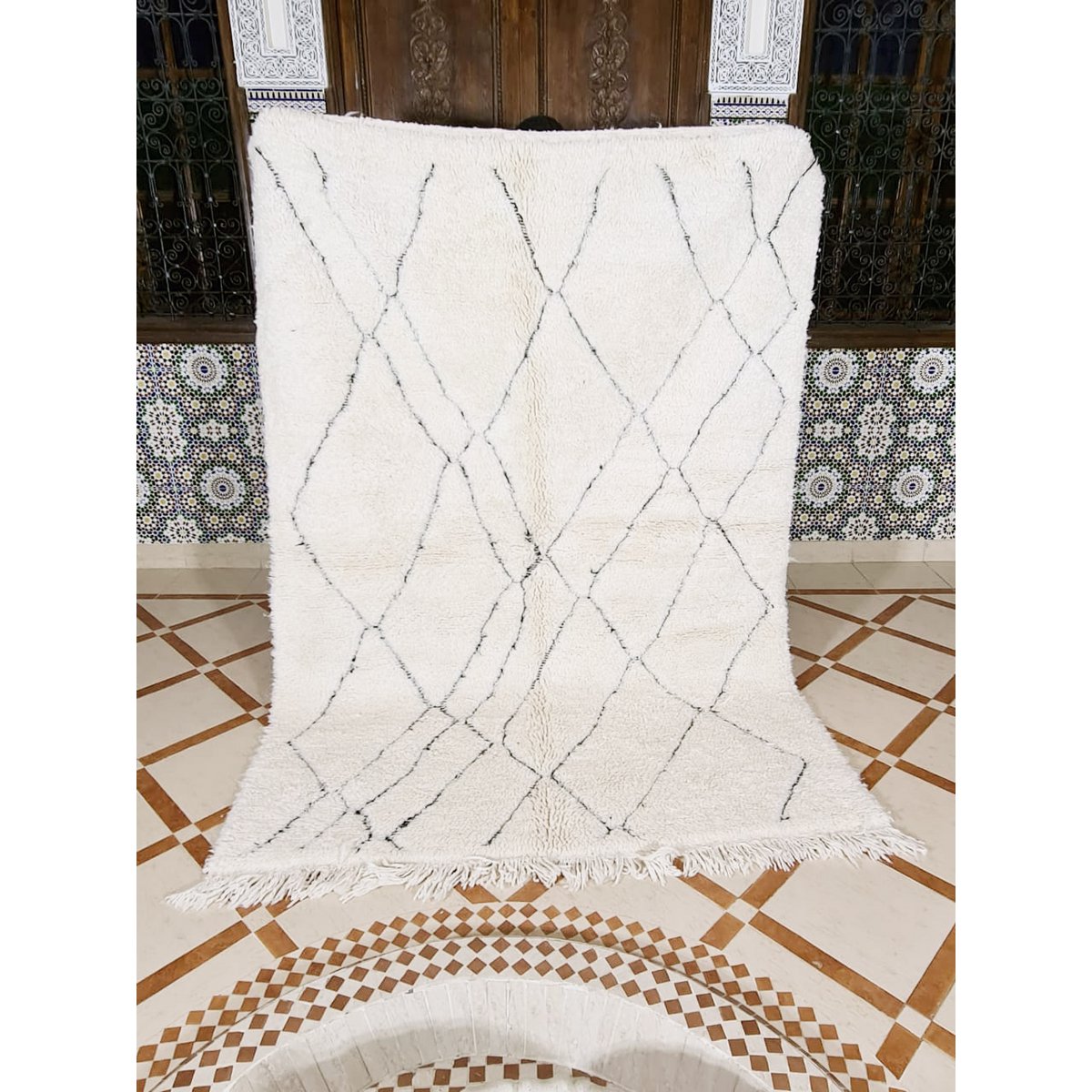 Timeless Luxury Handmade Berber Carpet in Natural Materials