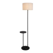 Tijdloze Artisan staande lamp met zorgvuldig samengesteld zwart metalen ontwerp