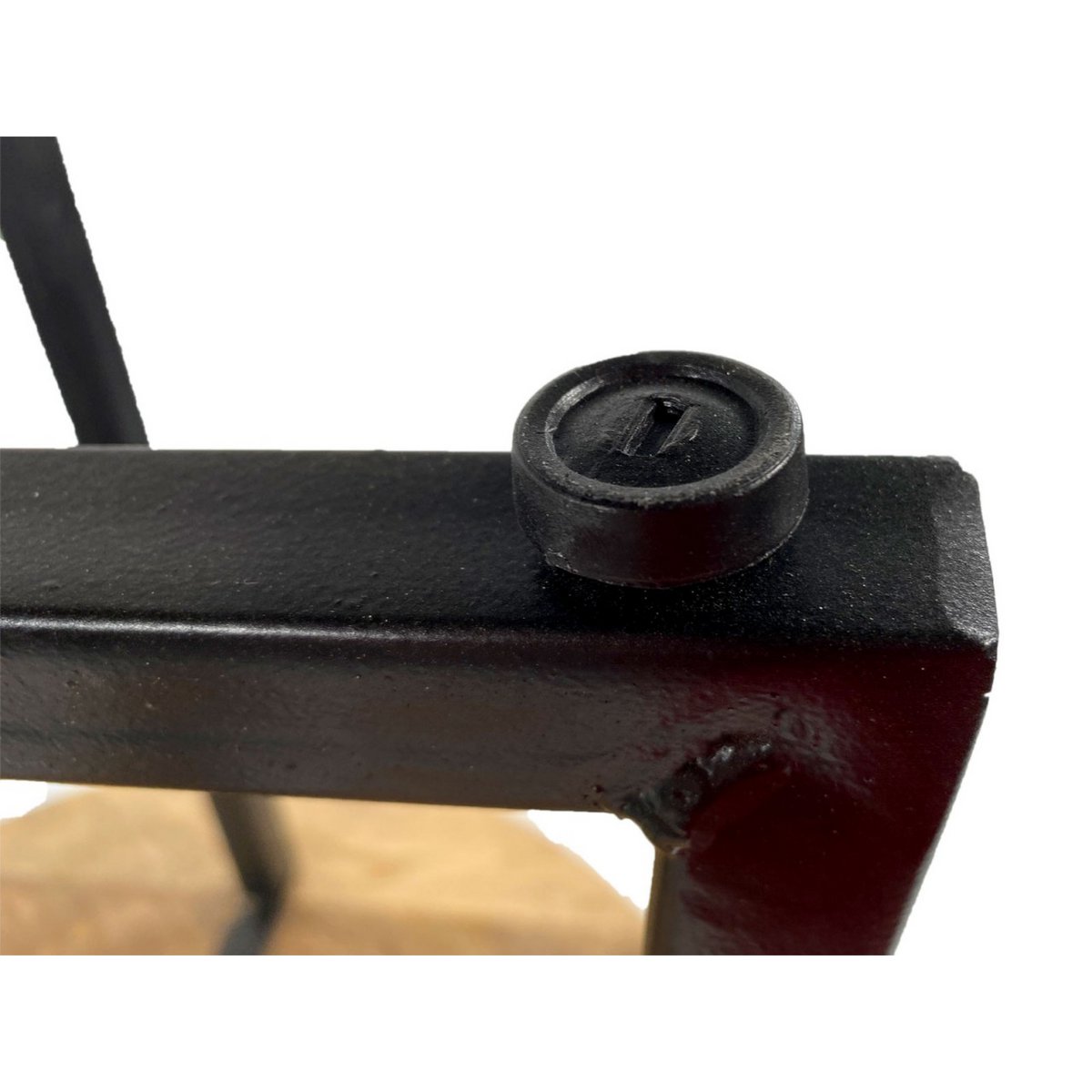 Handgemaakte luxe ronde salontafel met ambachtelijk metalen frame