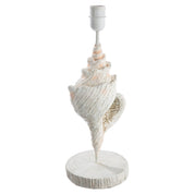 Seahells white resin table lamp