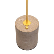 Timeless Black Metal and Concrete LED Table Lamp, Artisan Crafted