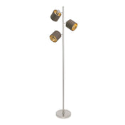 Handcrafted Luxury Metal Floor Lamp with Artisan Fabric Shades