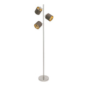 Handgemaakte luxe metalen staande lamp met ambachtelijke stoffen kappen