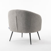 Fauteuil Amélie teddy steel