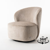 Draaifauteuil Elodie loris beige