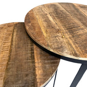 Handgemaakte ambachtelijke ronde salontafelset in premium design