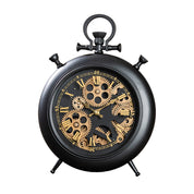 Torno modern black and gold clock