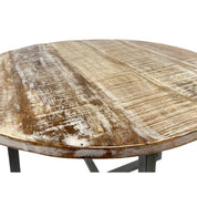 Handgemaakte luxe ronde salontafel met ambachtelijk metalen frame