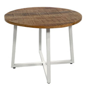 Handgemaakte luxe ronde salontafel met ambachtelijk metalen frame