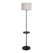 Timeless Artisan Standing Lamp with Curated Black Metal Design