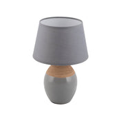 Timeless Handmade Ceramic Table Lamp in Gray, Artisan Crafted