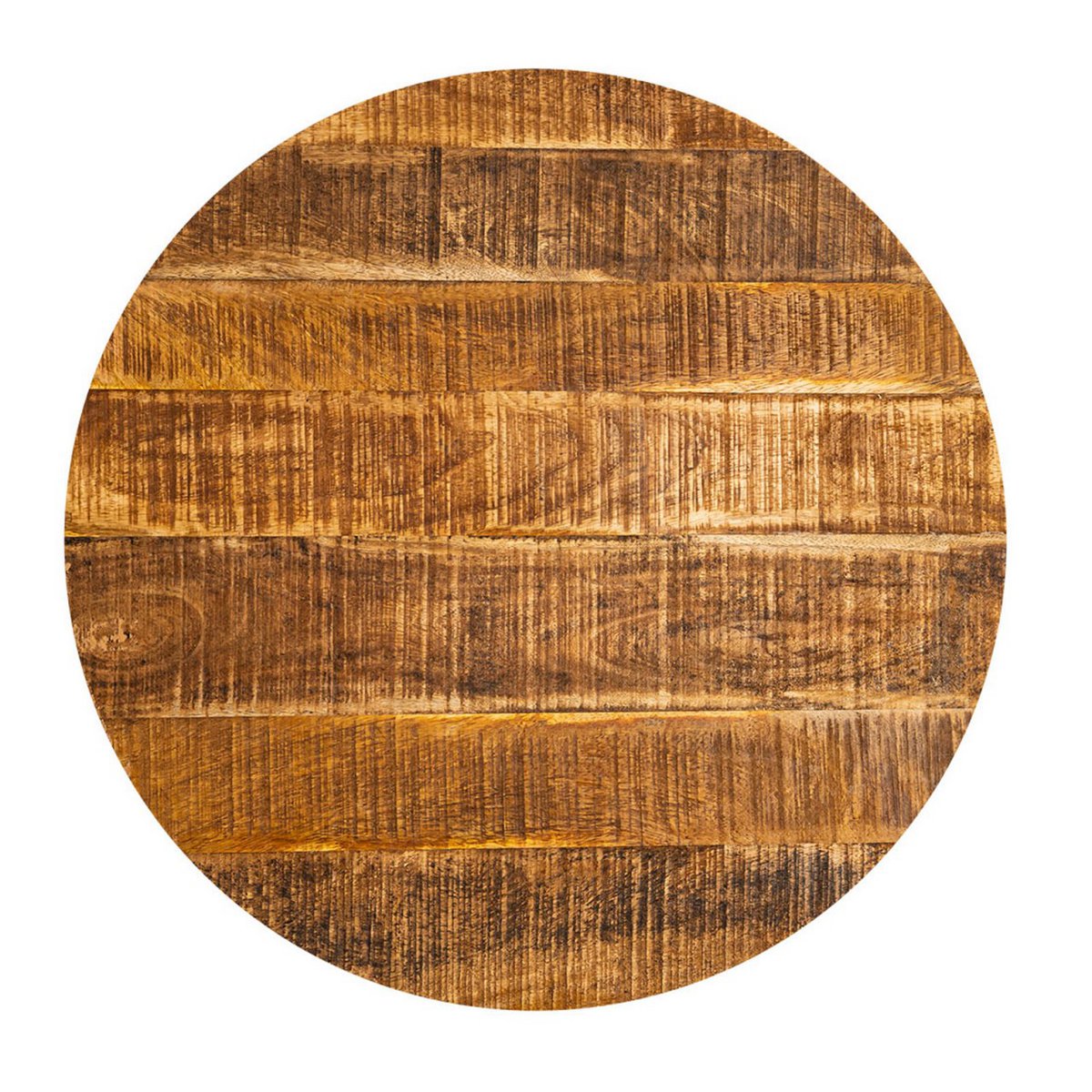 Ambachtelijk samengestelde luxe ronde bijzettafel in massief houten design