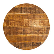 Ambachtelijk samengestelde luxe ronde bijzettafel in massief houten design