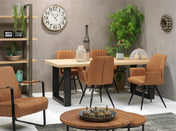 Armstoel Clark zwart Stof Soft Pebble