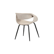 Elegant Hand-Finished Beige Whale Chairs in Organic Minimalism