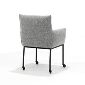 Giant armstoel - Stof Oasis Grey, Skate wielen