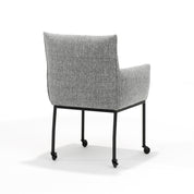 Giant armstoel - Stof Oasis Grey, Skate wielen