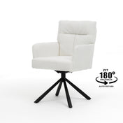 Fresco armstoel teddy ivoor met draaivoet