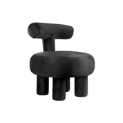 Abrazo velvet armchair black